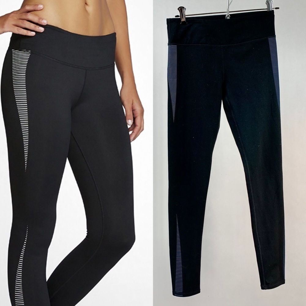 Fabletics Salar Printed PowerHold Navy Blue Leggings Small